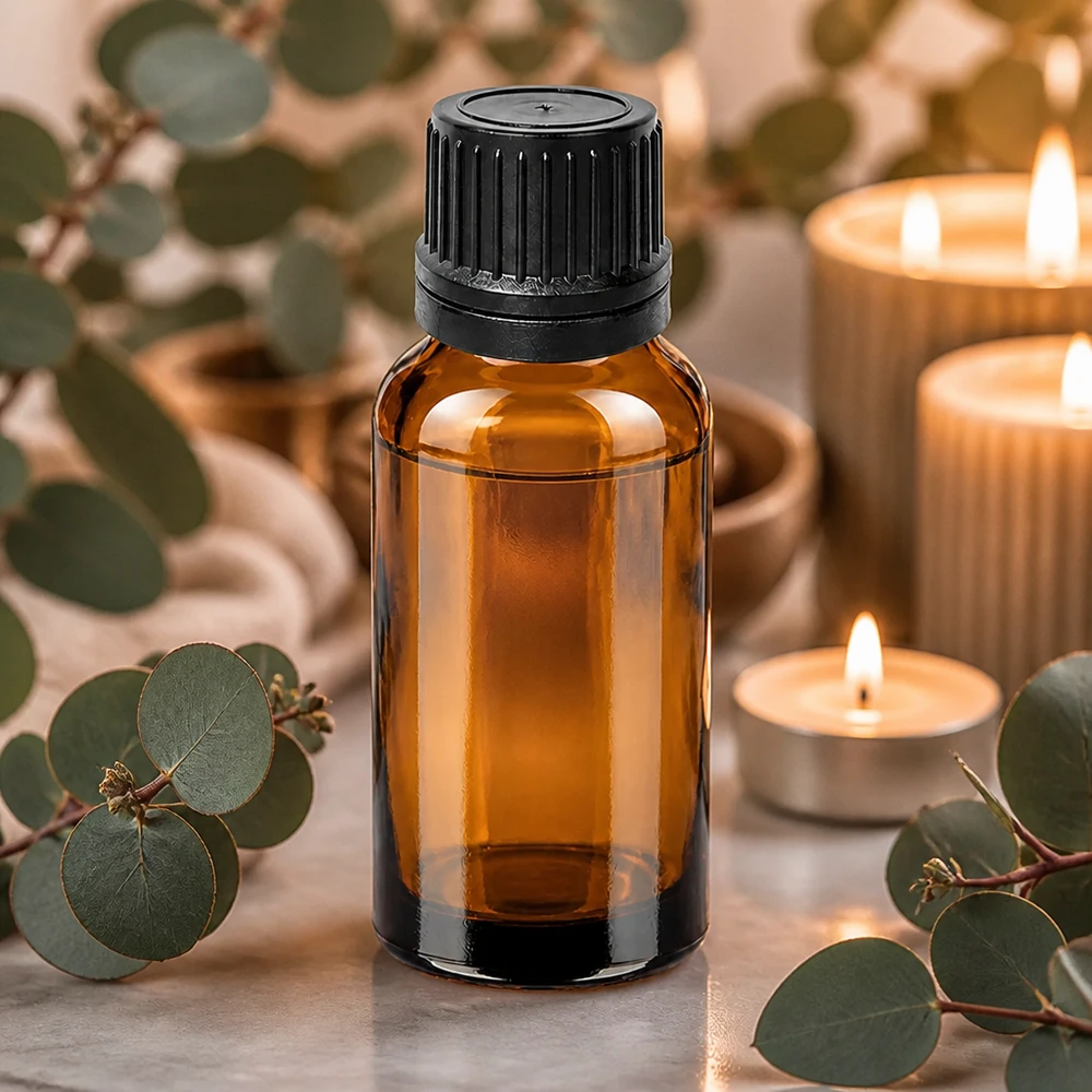 20ml Droppflaska 1mm svart med säkerhetsförslutning BrownLine UT18/20 Droppflaska 20 ml av hög kvalitet tillverkad av UV-skyddande bärnstensfärgat glas med svart kapsyl med sabotageskydd