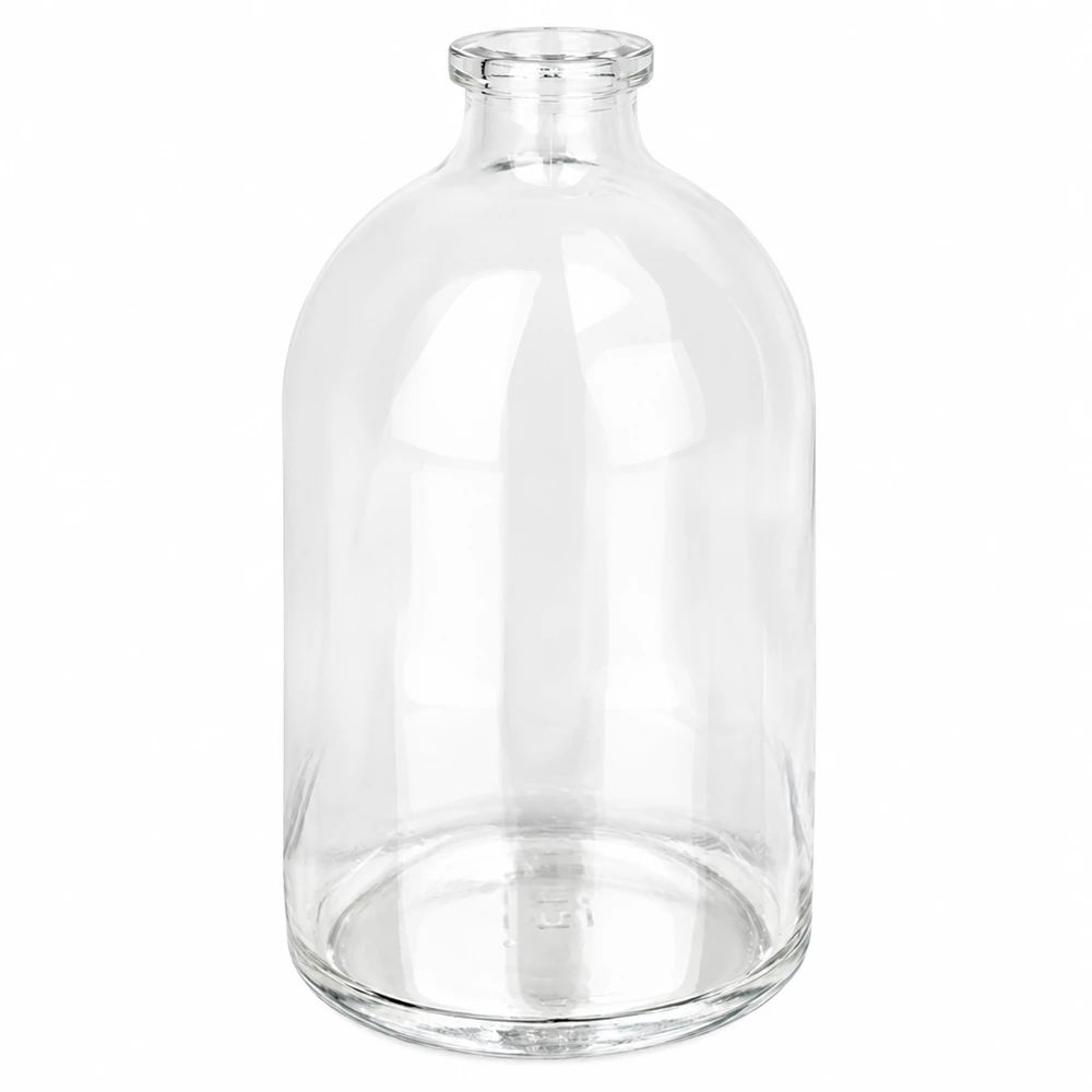 Injektionsflaska klarglas 100ml Pharmazeutische Injektionsflasche 100ml aus klarem Glas in Apothekerflaschform
