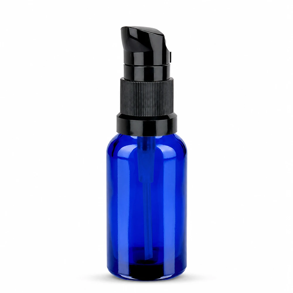 20ml pumpflaska svart standardlock BlueLine UT18/20 20 ml pumpflaska svart STD BlueLine UT18/20 - kompakt storlek för resan