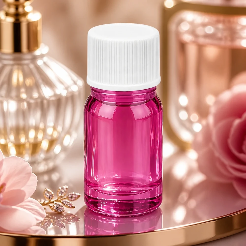 5 ml violett glasflaska med korrugerad tråd för säker förvaring av ljuskänsliga ämnen