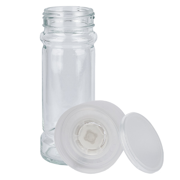 Salt- och kryddburk 100 ml med kvarn (grov) vit Salt- och kryddburk 100 ml med kvarn (grov) vit