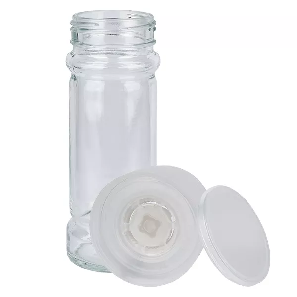 Salt- och kryddburk 100 ml med kvarn (grov) vit Salt- och kryddburk 100 ml med kvarn (grov) vit