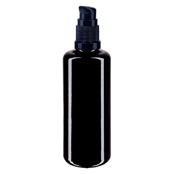 Apoteksflaska violett 100ml pumplock svart standard Apoteksflaska violett 100ml pumplock svart standard