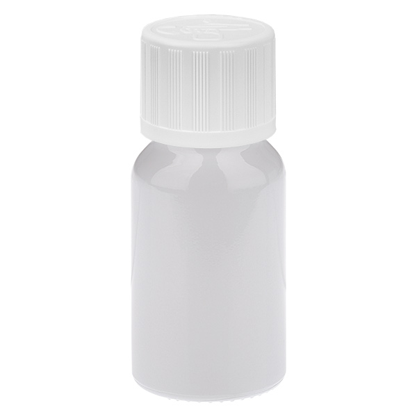 10 ml droppflaska 1,2 mm vit standardkork barnsäker WhiteLine UT18/10 10 ml droppflaska 1,2 mm vit standardkork barnsäker WhiteLine UT18/10