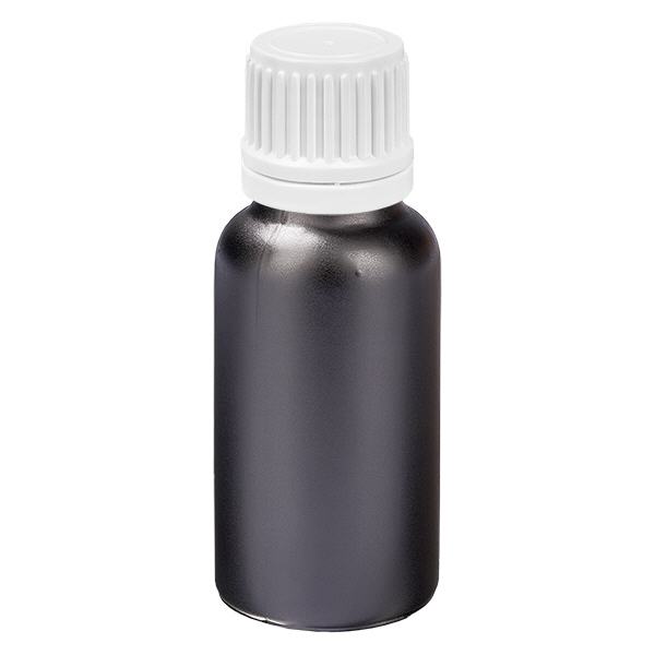 20 ml flaska 11mm skruvkork vit med manipulationsskydd BlackLine UT18/20 20 ml flaska 11mm skruvkork vit med manipulationsskydd BlackLine UT18/20