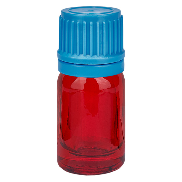 5ml flaska 11mm skruvkork blå med sabotageskydd RedLine UT18/5