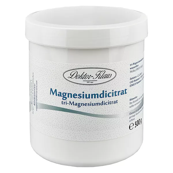 Tri-magnesiumdikitrat (vattenfritt) 500g Doktor-Klaus Tri-magnesiumdikitrat (vattenfritt) 500g Doktor-Klaus