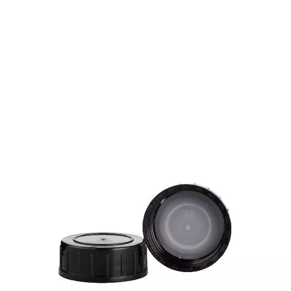 Skruvlock svart av polypropylen N 32mm (DIN 32) Skruvlock svart av polypropylen N 32mm (DIN 32)