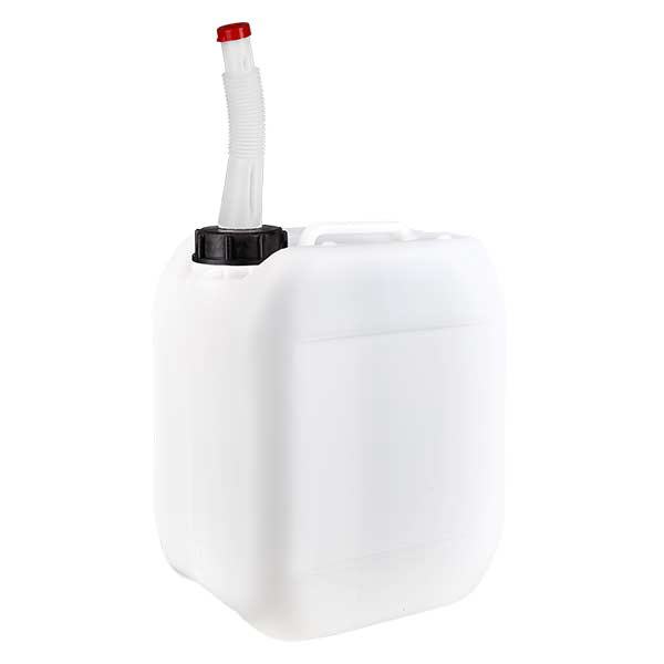 5-liters dunk med flexibelt utloppsrör 5-liters dunk med flexibelt utloppsrör