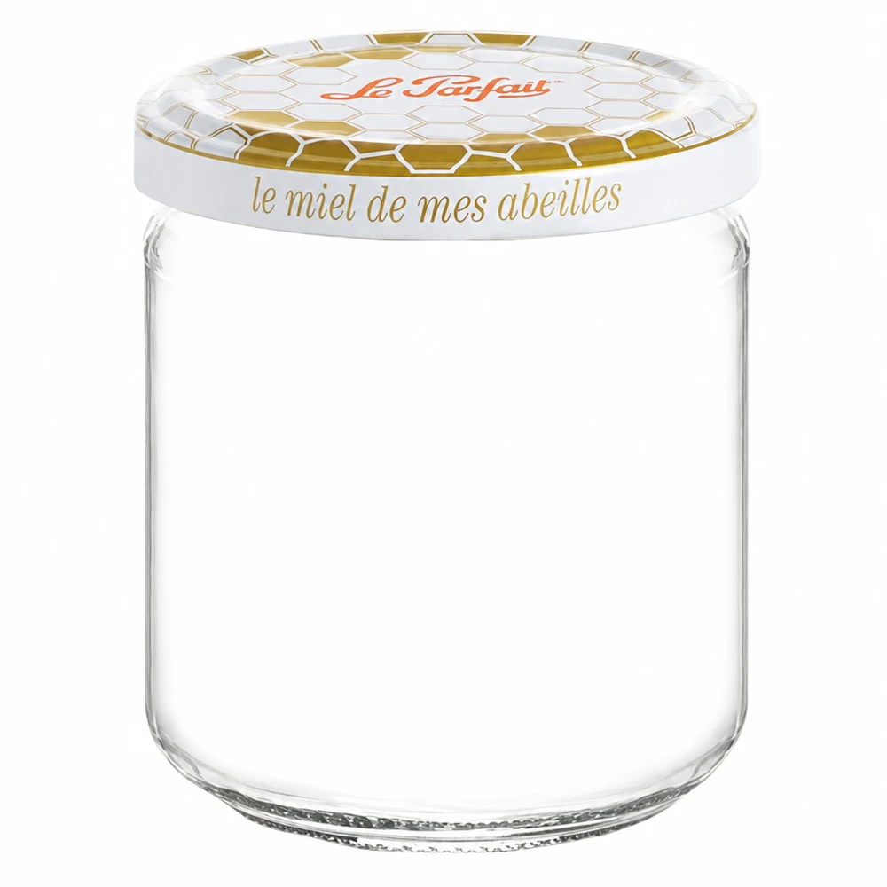 Le Parfait 212 ml förvaringsburk med skruvlock för honung och bikakedesign för honung och mat