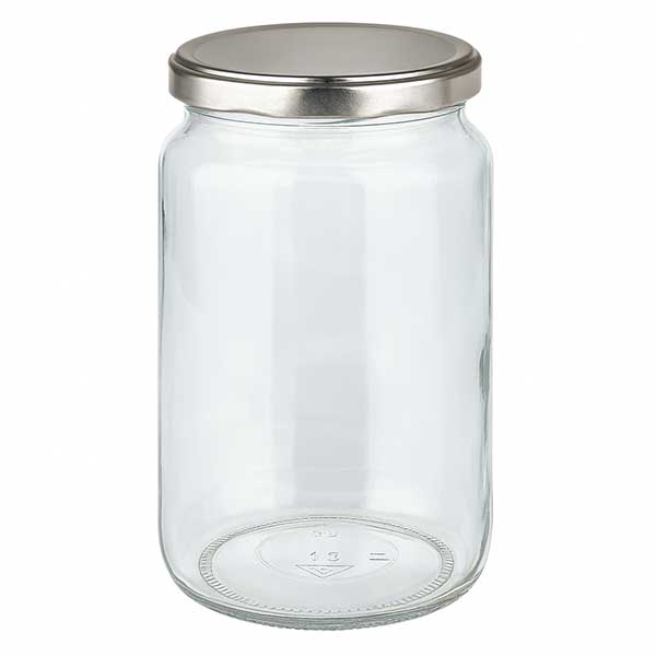 795ml rund burk med BasicSeal-lock silver UNiTWIST