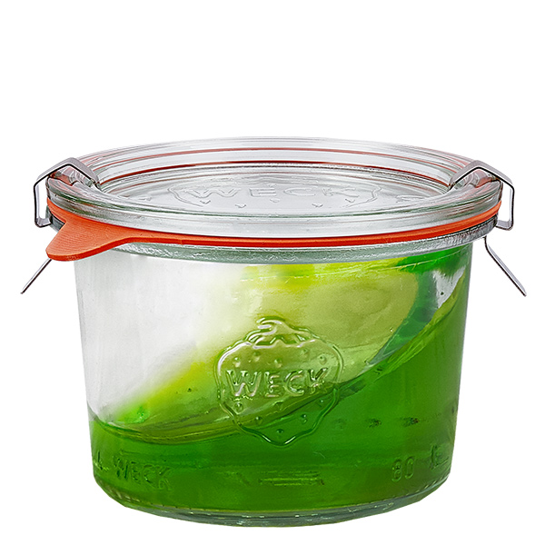 Set med 48 Weck 80ml Krossade glasögon med 48 glaslock Set med 48 Weck 80ml Krossade glasögon med 48 glaslock