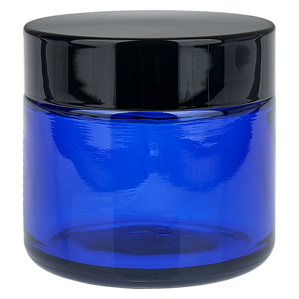Glasburk 60ml blå med UNiTWIST-insatslock Glasburk 60ml blå med UNiTWIST-insatslock