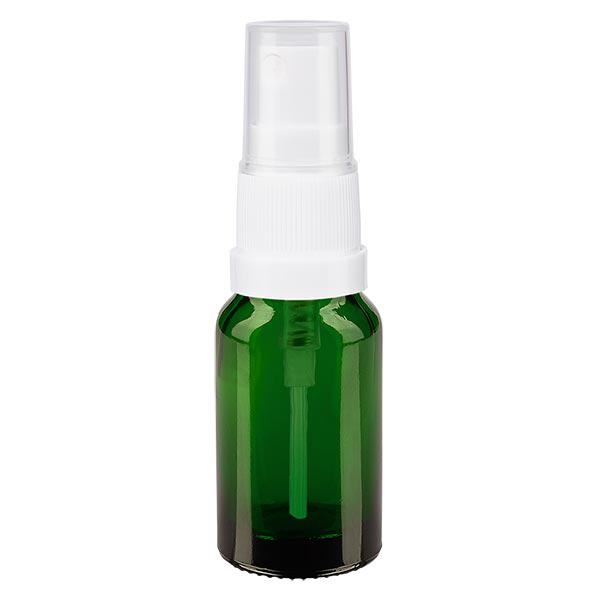 Apoteksflaska grön 10ml spray topp vit Apoteksflaska grön 10ml spray topp vit