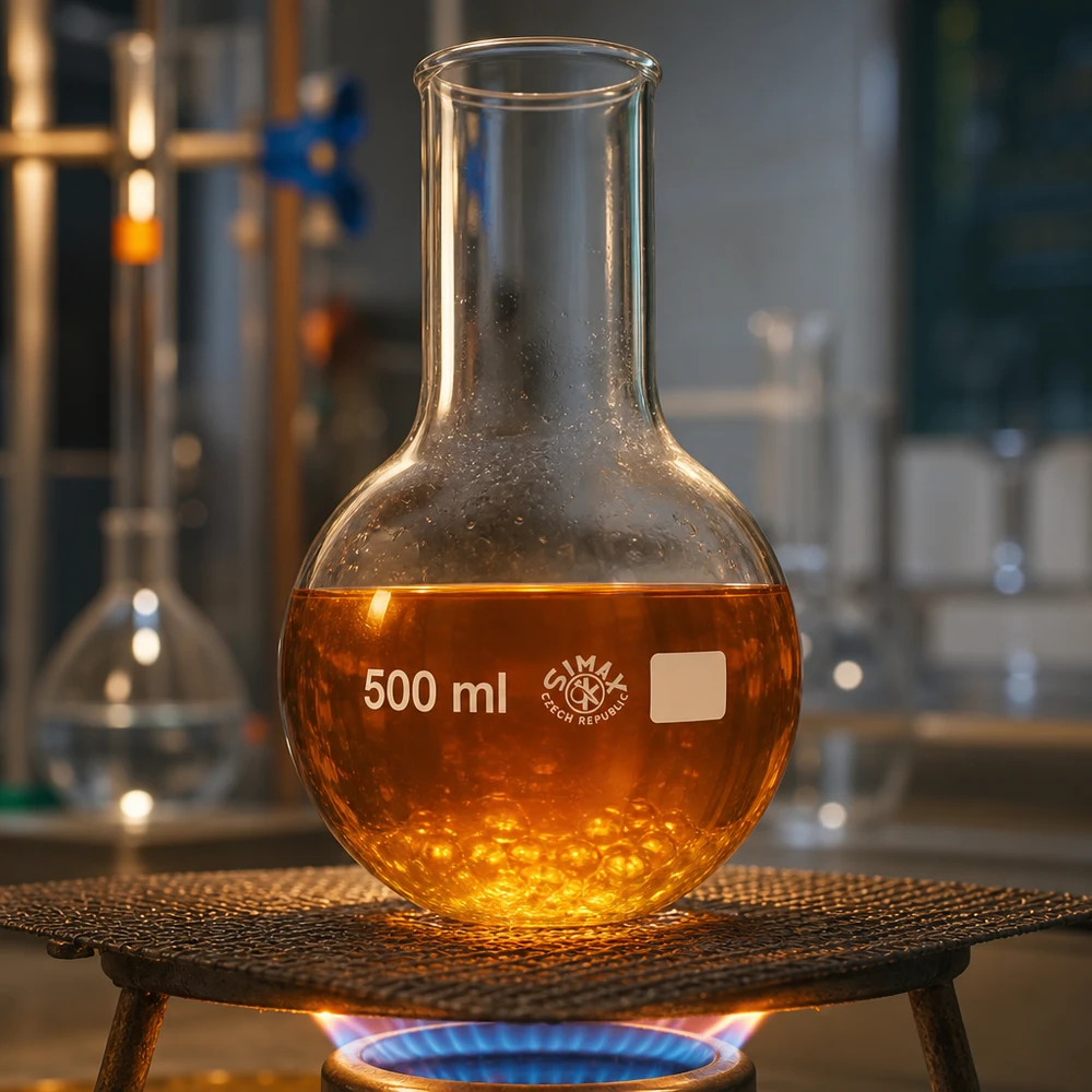 Rundkolv 500ml med bred hals Rundkolv 500ml med bred hals och elegant design för professionell laboratorieutrustning