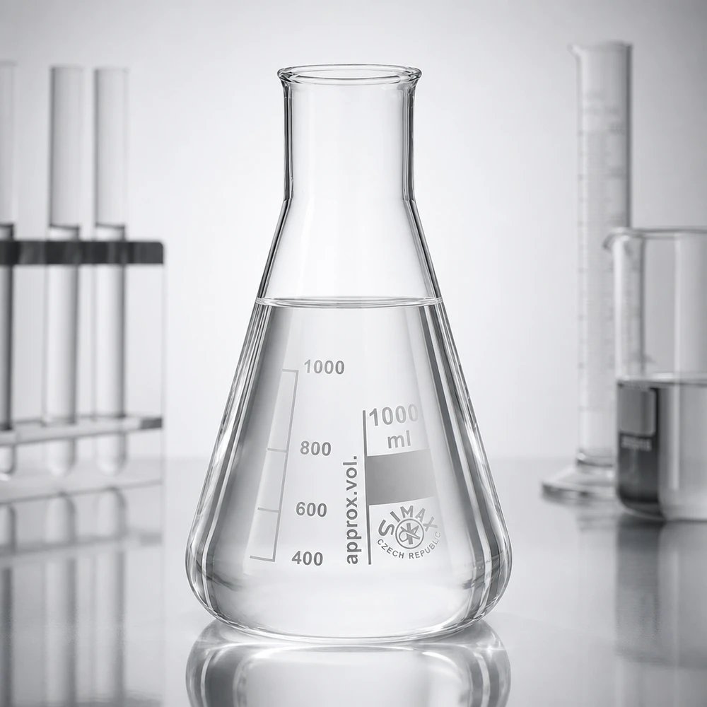 Erlenmeyerkolv 100 ml med bred hals Transparent Erlenmeyerkolv 100 ml med vid hals av högkvalitativt glas för kemiska experiment