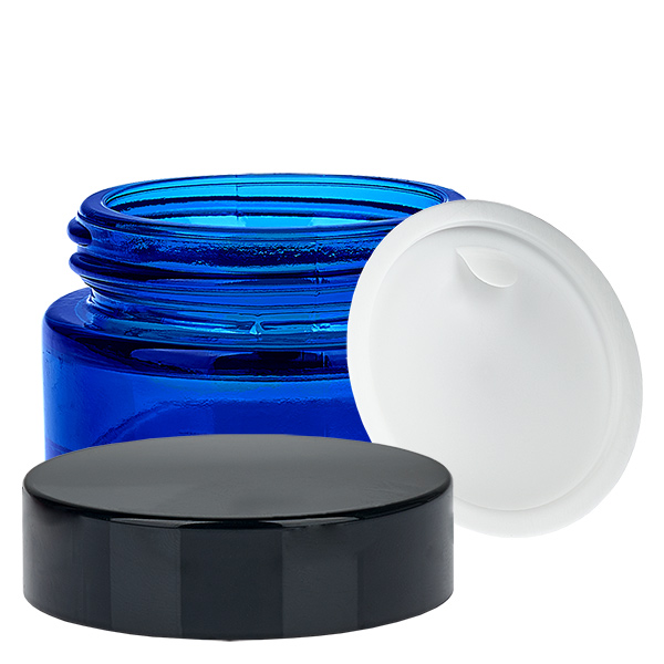 Glasburk 20ml blå med UNiTWIST-insatslock Glasburk 20ml blå med UNiTWIST-insatslock