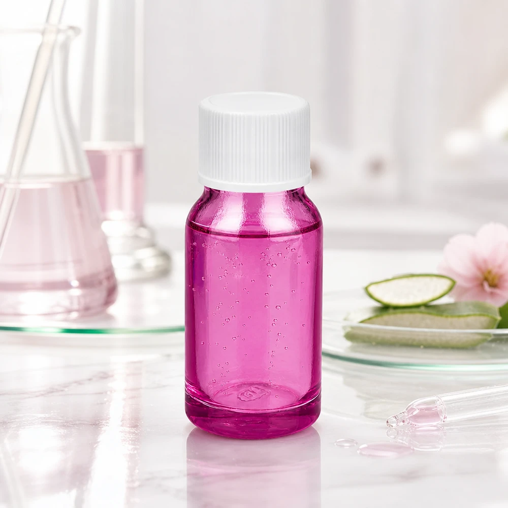 10ml flaska 11mm skruvkork vit standard PurpleLine UT18/10 Kompakt 10 ml flaska i PurpleLine-design med vitt SV-lock för mobila applikationer
