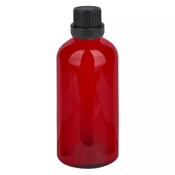 100ml flaska 11mm skruvkork svart med säkerhetsförslutning RedLine UT18/100 100ml flaska 11mm skruvkork svart med säkerhetsförslutning RedLine UT18/100