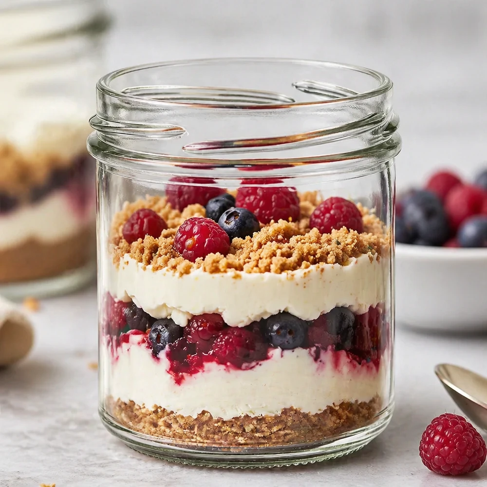 167ml Krossade glasögon utan lock (TO66) UNiTWIST UNiTWIST-glas 167ml med lagrad dessert av bär, mascarpone och kexsmulor som produktapplikation