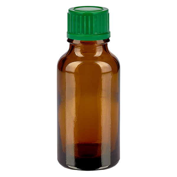 20 ml flaska 11 mm skruvkork grön Standard BrownLine UT18/20