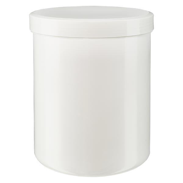 Salvburk 1000g vit med vitt skruvlock (polypropylen)