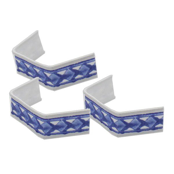 1 pappersklämma, längd 40, blå/vit