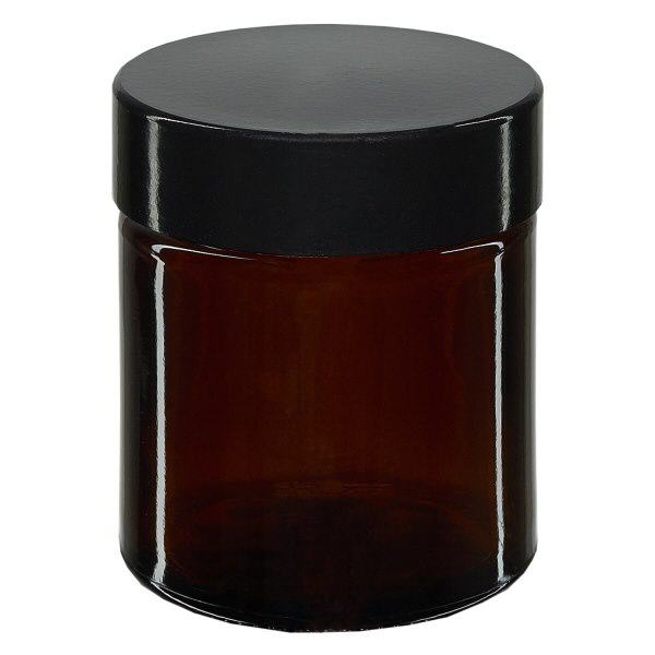30ml glasburk. brun, med svart bakelitlock ApoGlas 30ml glasburk. brun, med svart bakelitlock ApoGlas