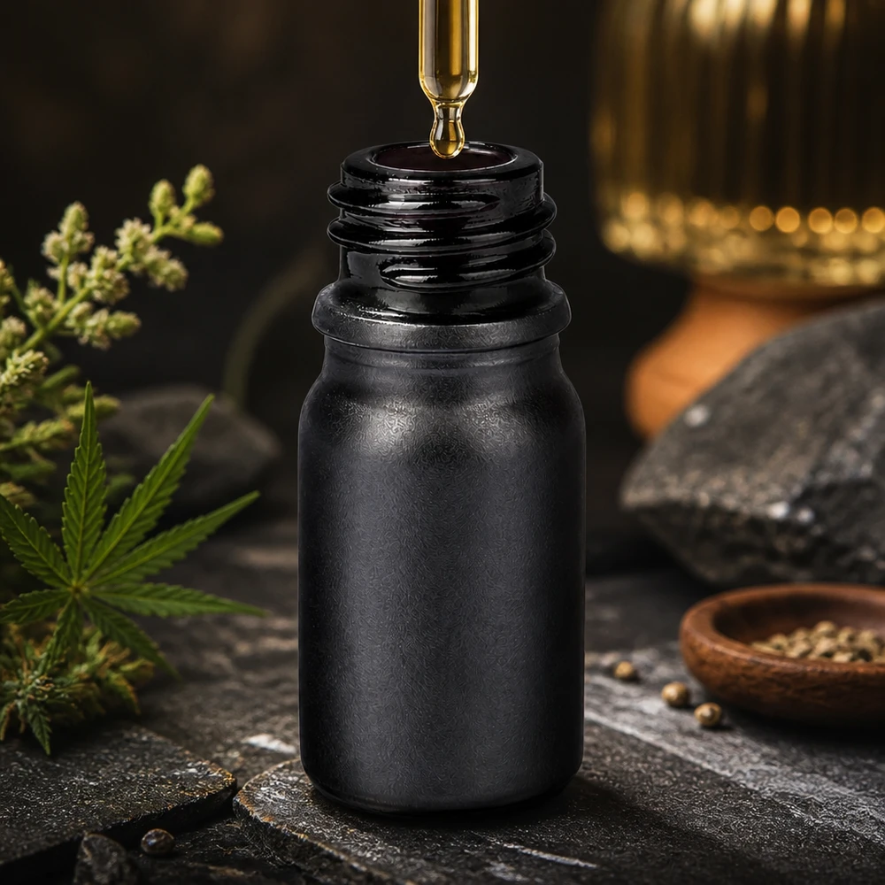 5ml apoteksflaska i violett glas BlackLine UT18/5 UNiTWIST med praktiskt dropplock