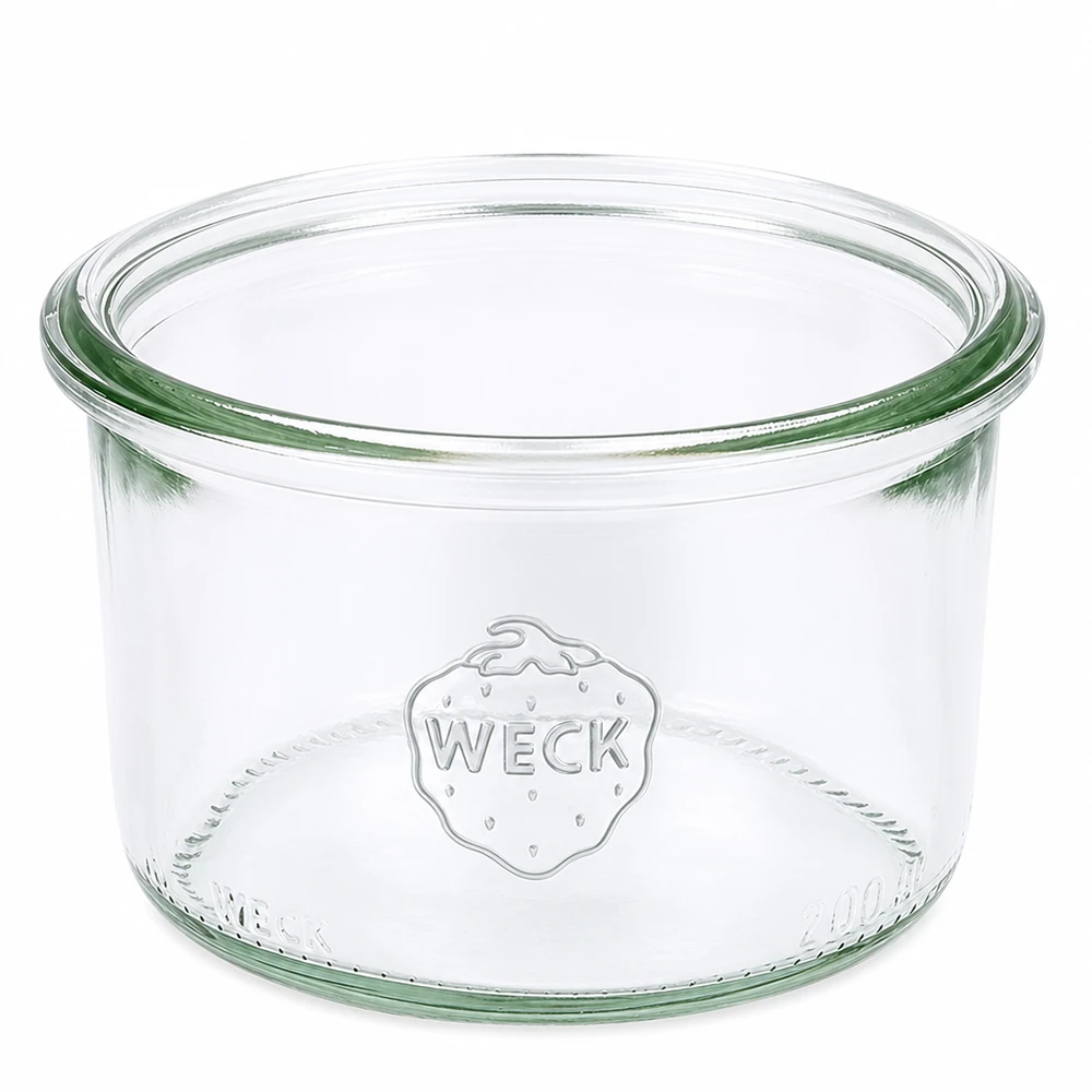200 ml burk WECK RR80 WECK 200ml RR80 murarburk för konservering och konservering med WECK-logotyp