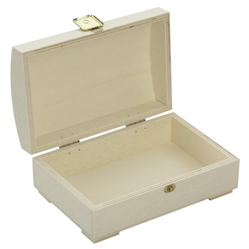 Trälåda (kista) med böjt lock 15x10x6cm Trälåda (kista) med böjt lock 15x10x6cm