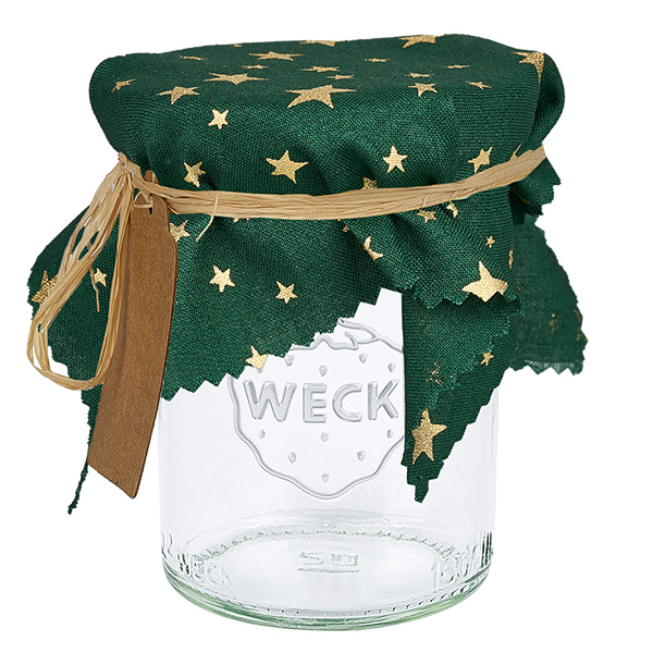 Material smycke servett grön Stjärnor kvadratisk 15 cm