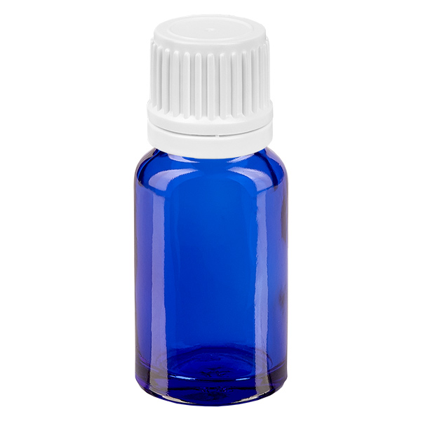 10ml Droppflaska 0.7mm vit med manipuleringssäkert lock BlueLine UT18/10