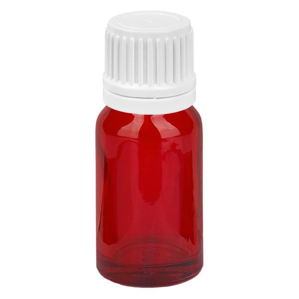 10ml flaska 11mm skruvkork vit med sabotageskydd RedLine UT18/10