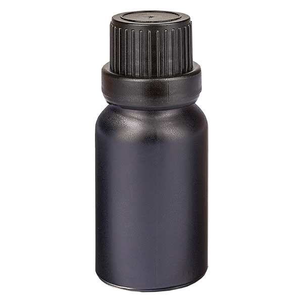 10ml Droppflaska 2mm förslutning med manipuleringssäkert lock BlackL. UT18/10
