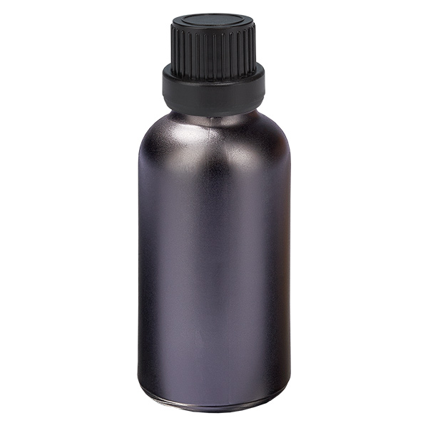 30ml flaska 11mm skruvkork svart säkerhetslock BlackLine UT18/30