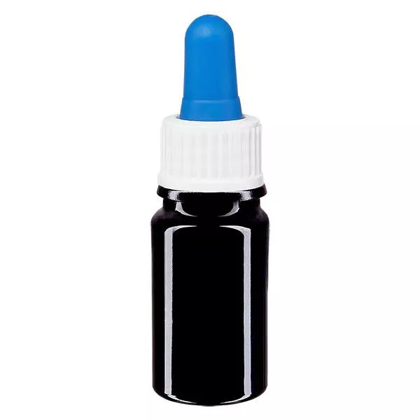 Apoteksflaska violett 5ml pipett vit/blå standard Apoteksflaska violett 5ml pipett vit/blå standard