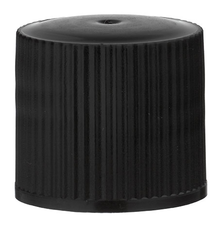 Skruvlock 16,8x17,2mm, GL18-gänga, PE svart med tätning