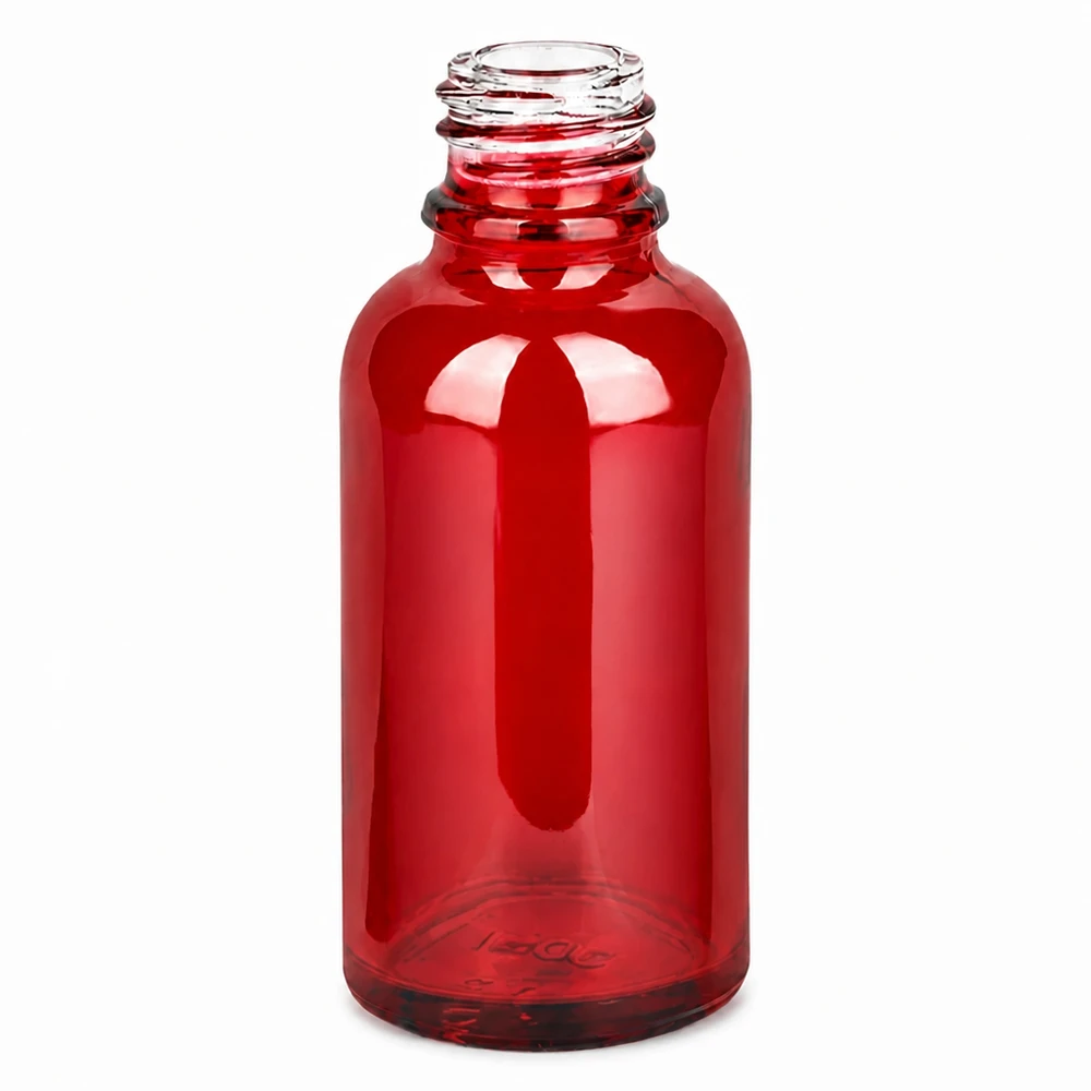 30ml röd apoteksflaska RedLine UT18/30 UNiTWIST tillverkad av högkvalitativt glas för medicinering