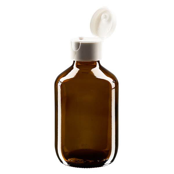 200ml medicinflaska brun, med flip-top lock ApoGlas 200ml medicinflaska brun, med flip-top lock ApoGlas