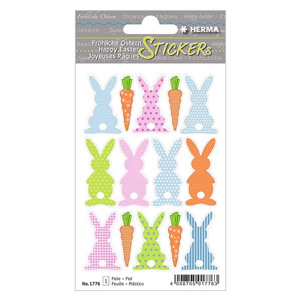 "Bunny rally" klistermärken (14 transparenta klistermärken)