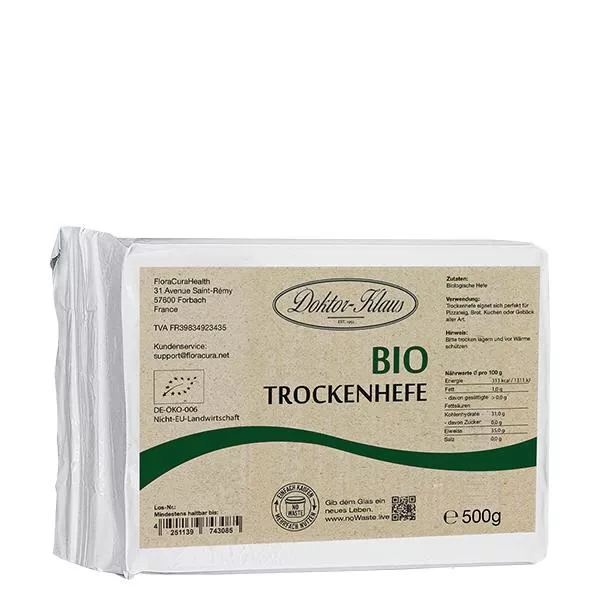 Organisk torrjäst 500g Doktor-Klaus GrossPack(s) Organisk torrjäst 500g Doktor-Klaus GrossPack(s)