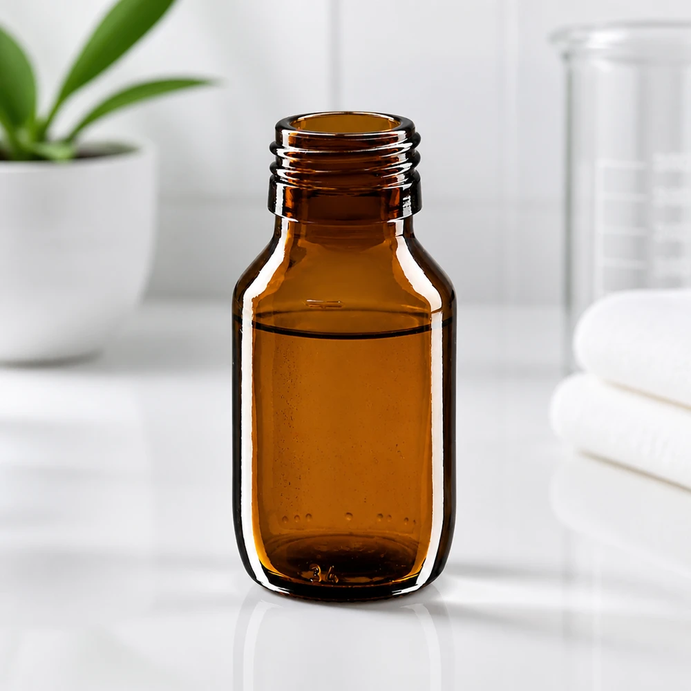 50ml medicinflaska brun, utan lock PP28 ApoGlas 50ml medicinflaska brun, utan lock PP28 ApoGlas