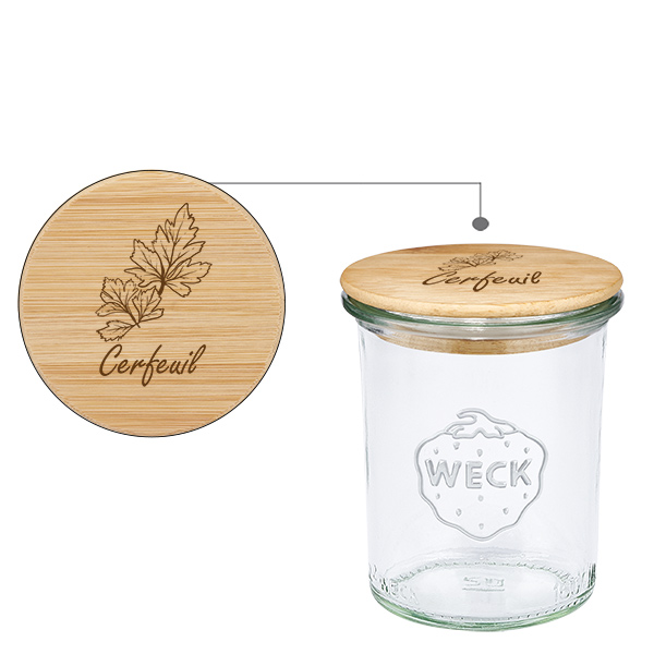 Trälock Cerfeuil med WECK-glas 160 ml Trälock Cerfeuil med WECK-glas 160 ml