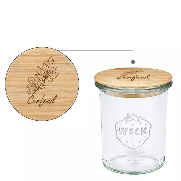 Trälock Cerfeuil med WECK-glas 160 ml Trälock Cerfeuil med WECK-glas 160 ml
