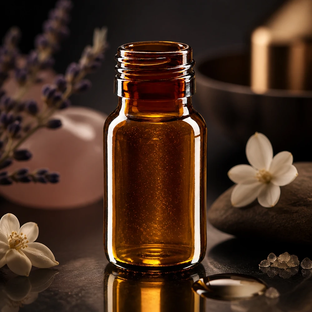 30ml medicinflaska brun, utan lock PP28 ApoGlas Kompakt brun glasflaska 30 ml med PP28-anslutning för aromaterapi och eteriska oljor