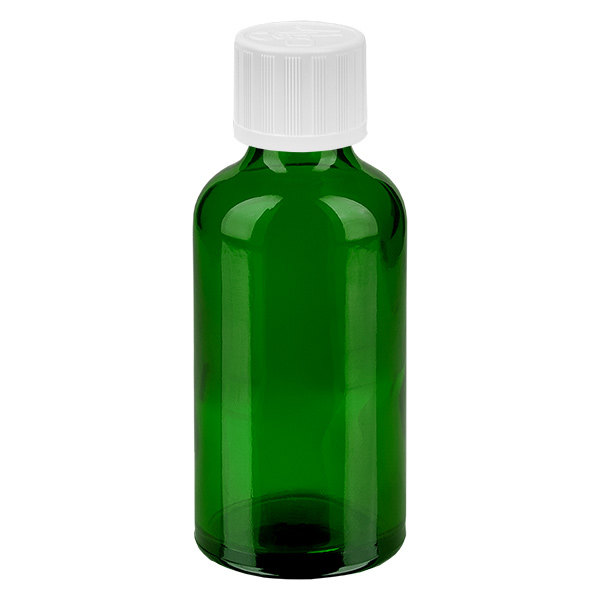 50ml flaska 11mm skruvkork vit standard med sabotageskydd GreenLine UT18/50