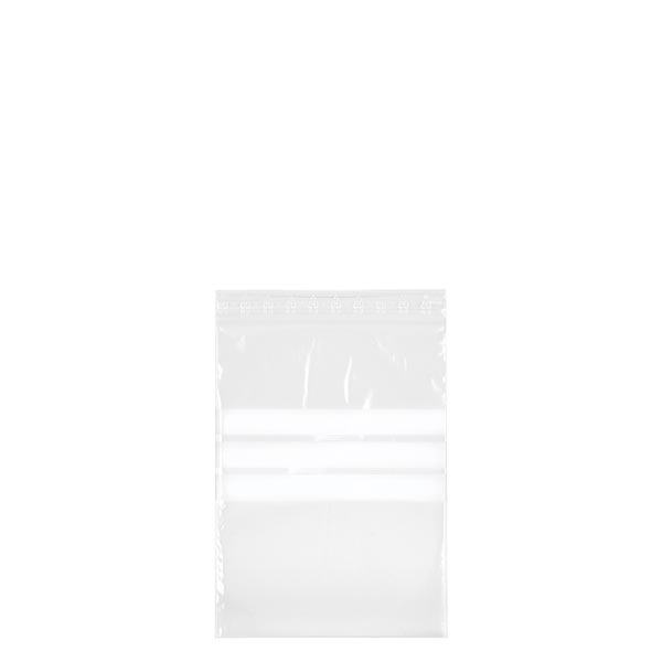 PolyZip med etikettfält (förpackning om 100) 80x120mm/50µm