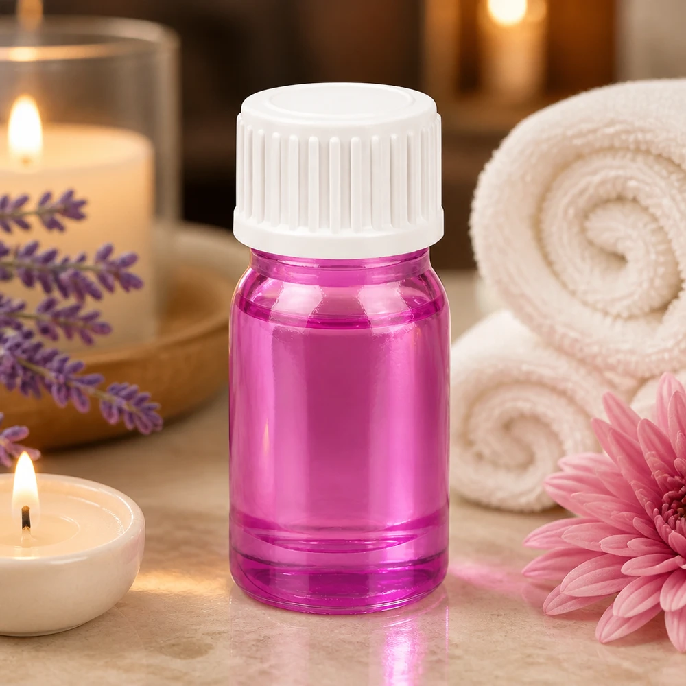 5 ml droppflaska PurpleLine STD violett transparent idealisk för aromaterapi och eteriska oljor