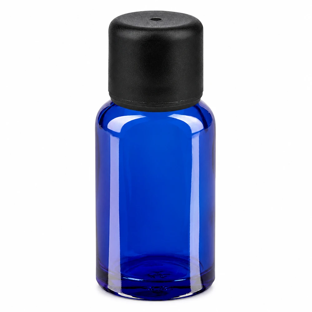 10 ml flaska 6mm skruvkork svart standard BlueLine UT18/10 10 ml flaska 6mm skruvkork svart standard BlueLine UT18/10